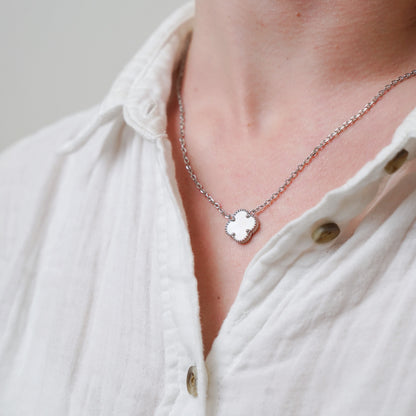 Hope Four Clover Necklace (Silver)