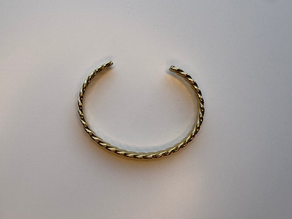 Chunky Twisted Cuff Bangle