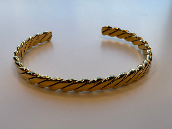 Chunky Twisted Cuff Bangle