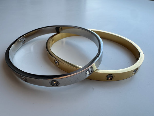 Gold Diamond Bangle