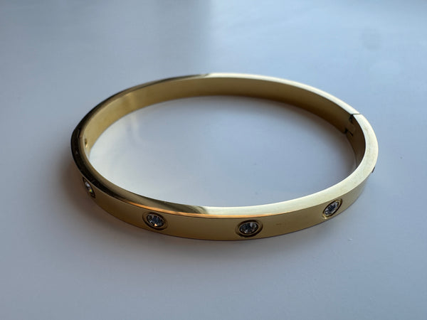 Gold Diamond Bangle