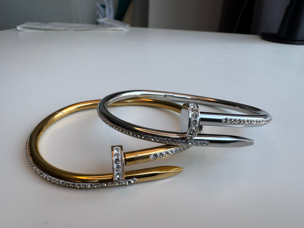 Cora Nail Bangle Full Diamond