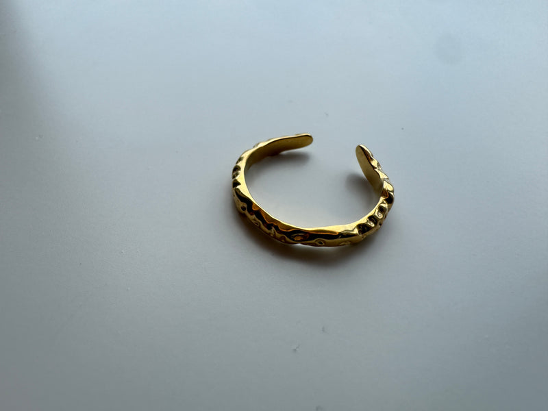 Textured Gold Band Ring