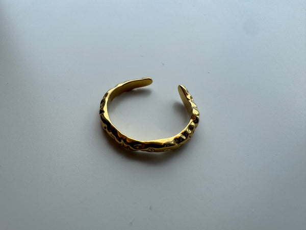 Textured Gold Band Ring