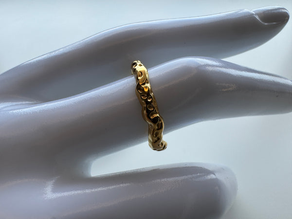 Textured Gold Band Ring