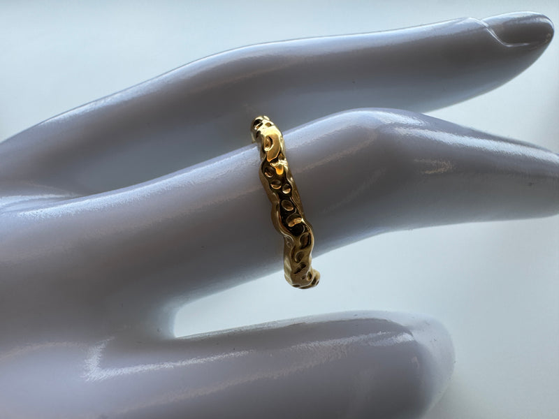 Textured Gold Band Ring
