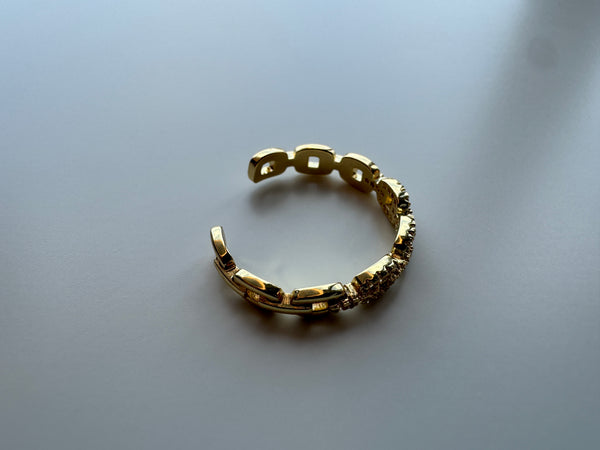 Kylie CZ Chain Ring