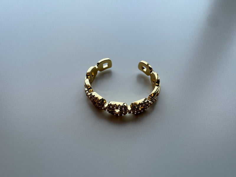 Kylie CZ Chain Ring