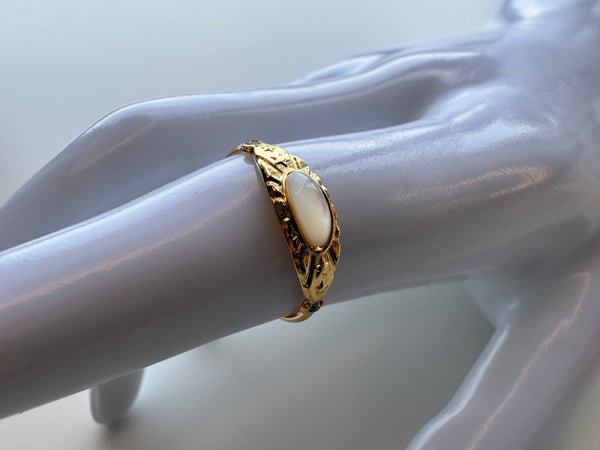 Opal Gold Ring Adjustable