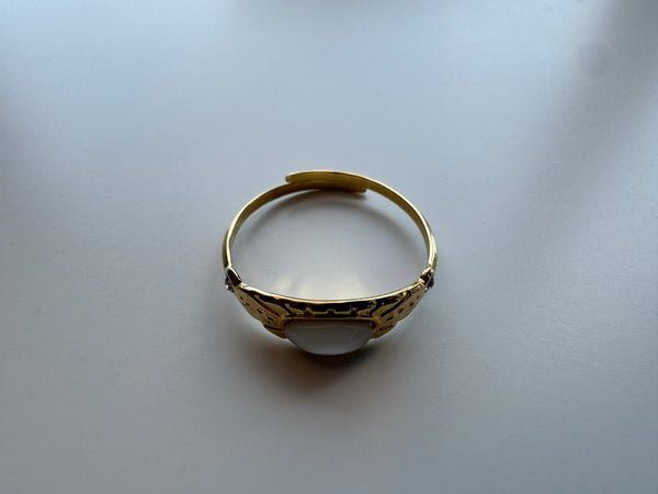 Opal Gold Ring Adjustable