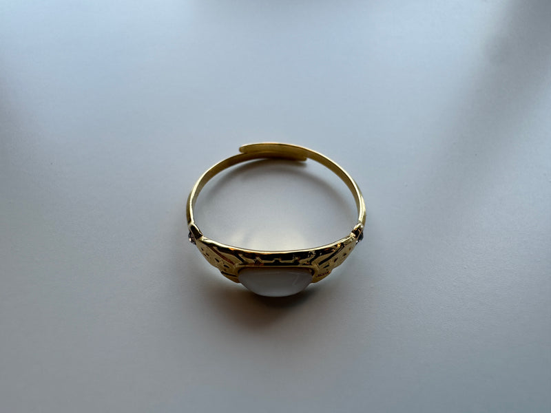Opal Gold Ring Adjustable