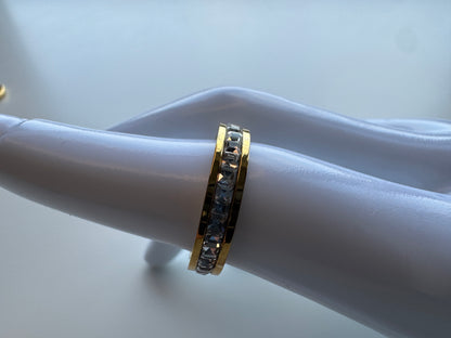 Anillo de piedra de circón ajustable