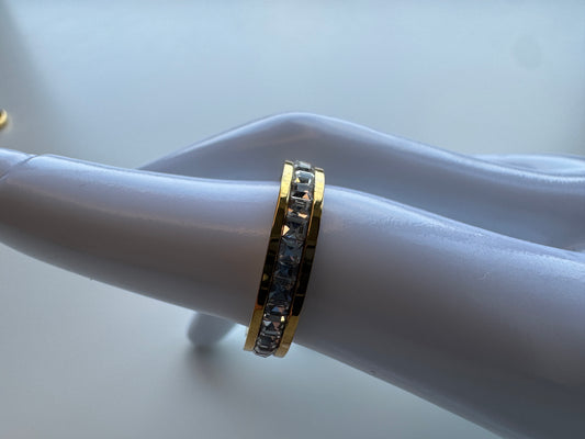 Zircon Stone Ring Band Adjustable