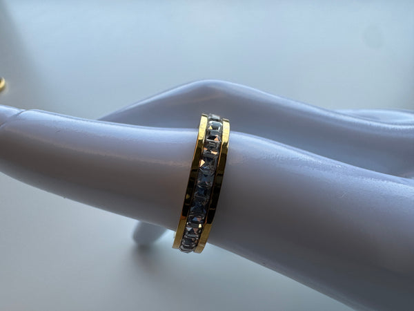 Zircon Stone Ring Band Adjustable