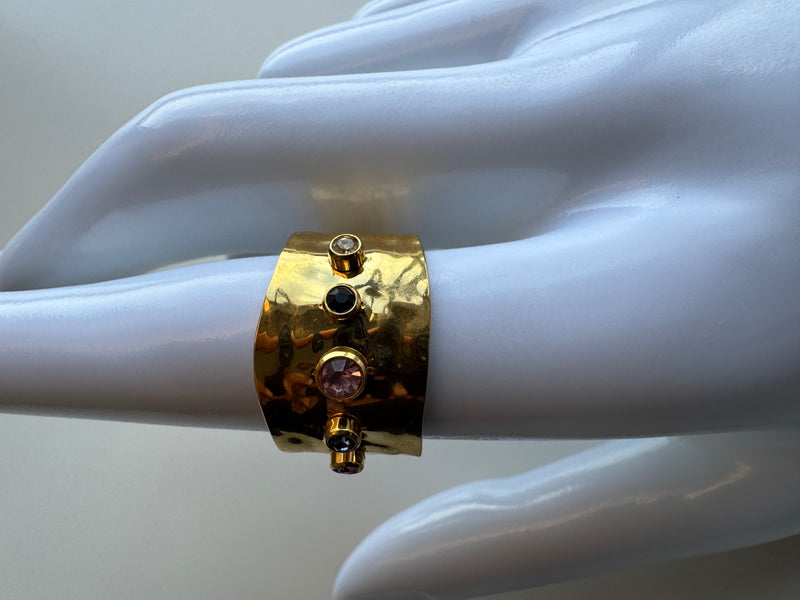 Rainbow Chunky Gold Ring
