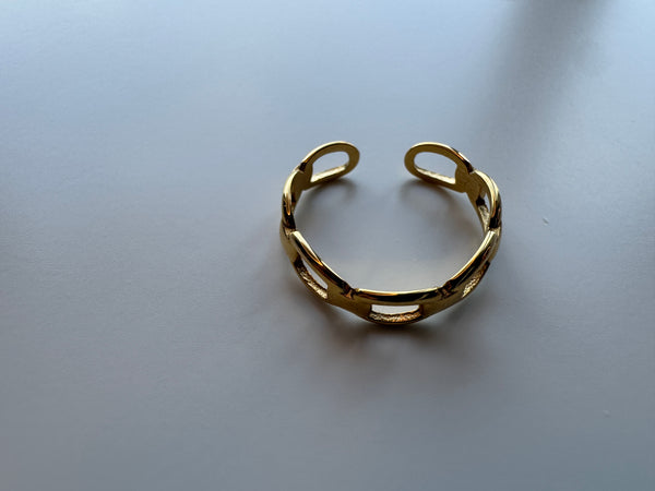 Chain Gold Adjustable Ring