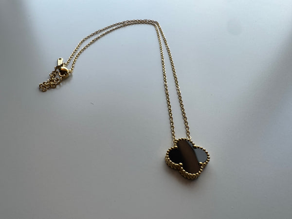 Hope Four Clover Necklace (Black)