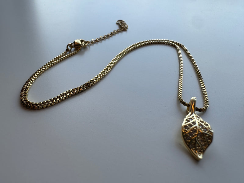Autumn Leaf CZ Necklace