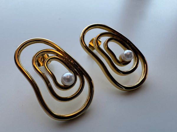 Pearl Maze Earrings