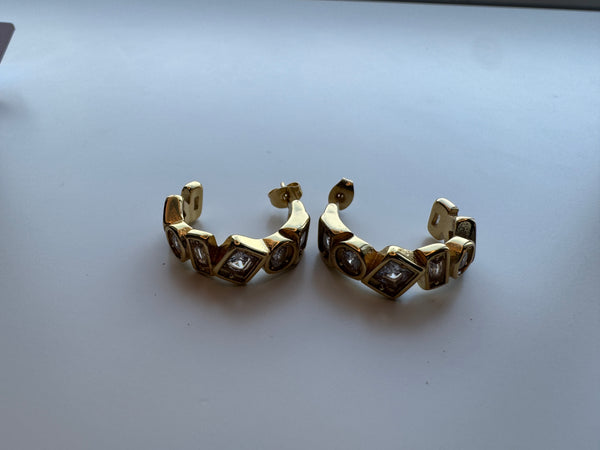 Amber CZ Earrings