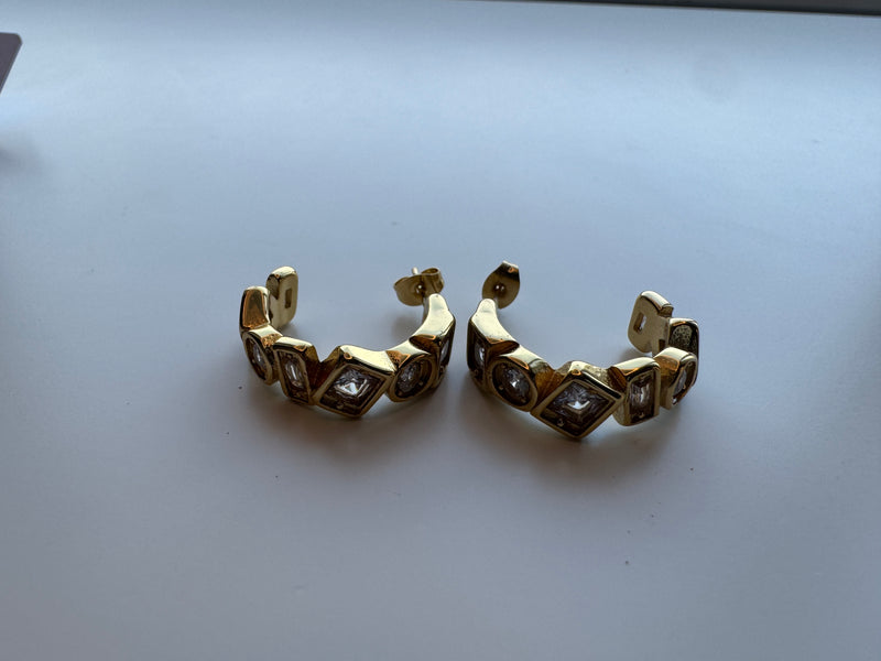 Amber CZ Earrings