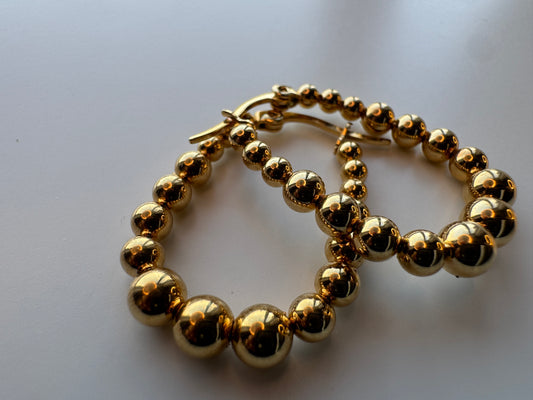Lara Beaded Hoops