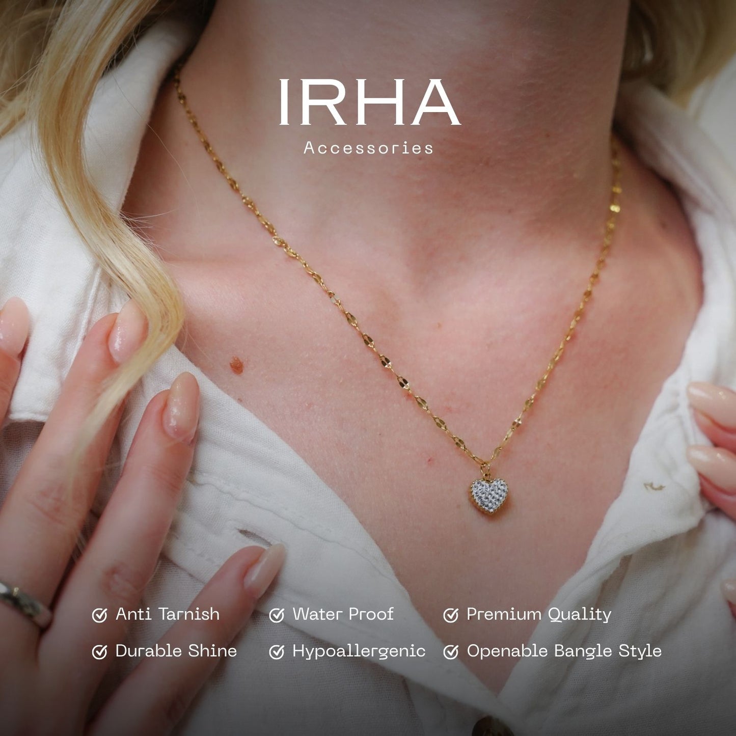 Raine Double Sided Heart Necklace