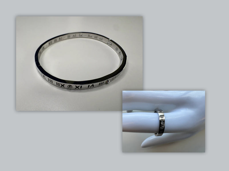 Roman Number Bangle and Ring BP2
