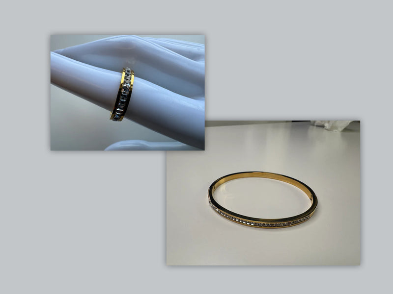 Lyla bangle and Laura CZ ring BP1